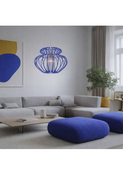 Lampa wisząca Imperia 1xE27 niebieski 52 cm - zdjęcie produktu 2