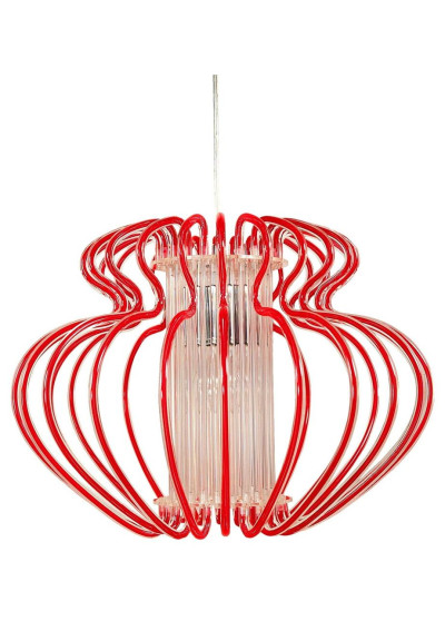Lampa wisząca Imperia 1xE27 czerwony 52 cm