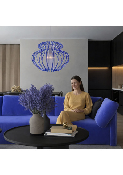 Imperia pendant light 1xE27 blue 45 cm - product image 2