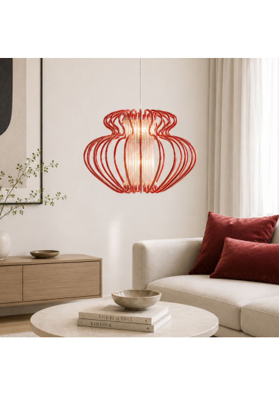Imperia pendant light 1xE27 red 45 cm - product image 1