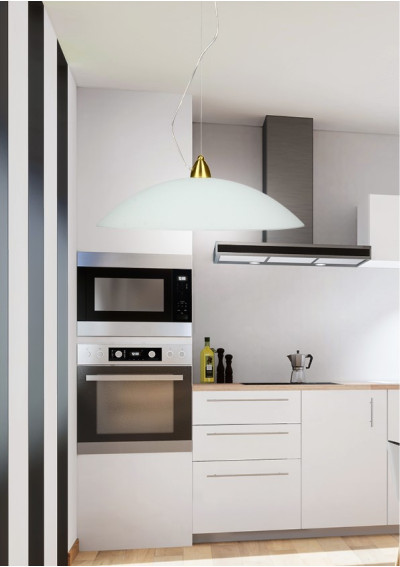 Lampa wisząca Oteo 1xE27 biały 30 cm - zdjęcie produktu 1