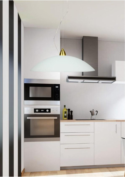 Lampa wisząca Oteo 1xE27 biały 30 cm - zdjęcie produktu 2