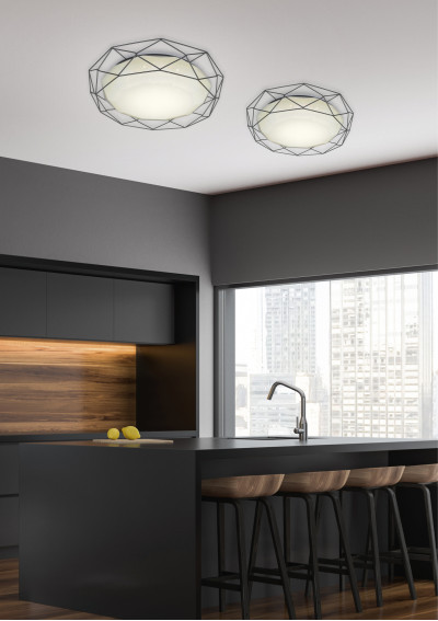 Sven ceiling light 16 W LED 3000 K grey 43 cm - product image 1