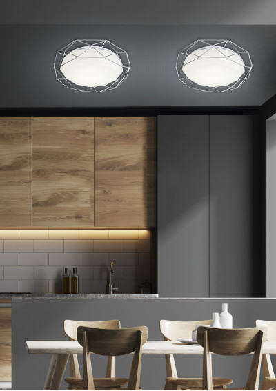 Lampa sufitowa Sven 16 W LED 3000 K chromowy 43 cm - zdjęcie produktu 1
