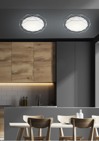 Lampa sufitowa Sven 16 W LED 3000 K chromowy 43 cm - zdjęcie produktu 2