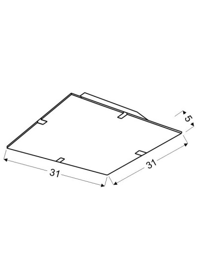 Plafon Georgia 10 W LED 6500 K multikolor 30 cm - wymiary produktu