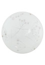 Plafon Floral 10 W LED 6500 K klosz biały, kryształki bezbarwne 30 cm