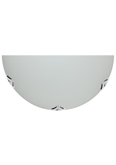 Plafon Sara 1xE27 chromowy + biały 30 cm