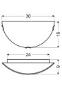 Sara ceiling light 1xE27 mosiężny 30 cm - product dimensions