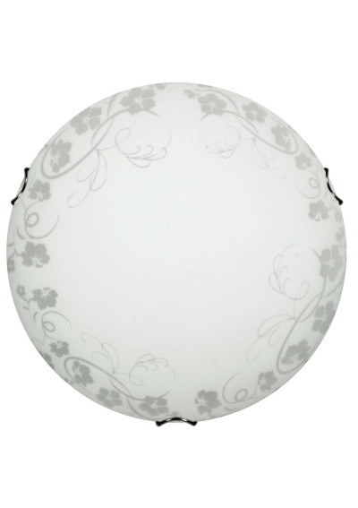 Plafon Palla 1xE27 chromowy + biały 30 cm