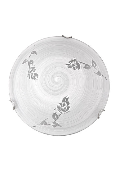 Plafon Violka 1xE27 chromowy + biały 30 cm