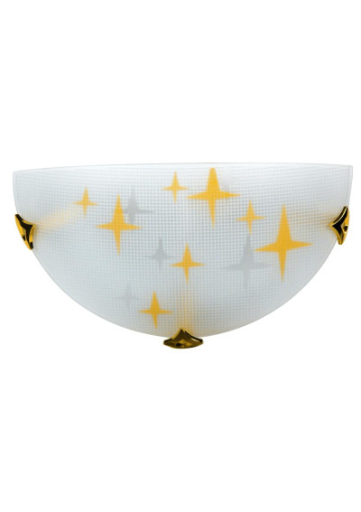 Plafon Stars 1xE27 bursztynowy 30 cm