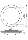 Rustica ceiling light 1xE27 dębowy 40 cm - product dimensions