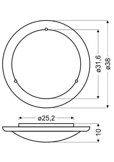 Rustica ceiling light 1xE27 dębowy 40 cm - product dimensions