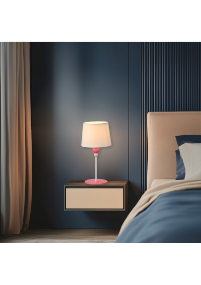 Bebe table lamp 1xE27 white / pink 18 cm - product image 1