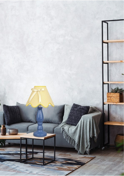Lampa stołowa Lola 1xE14 niebiesko żółty 26 cm - zdjęcie produktu 1