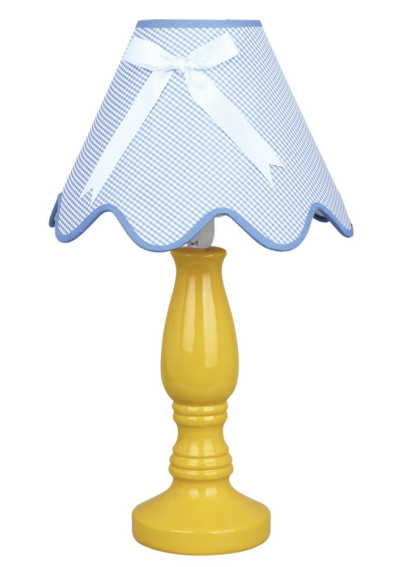 Lampa stołowa Lola 1xE14 żółto niebieski 26 cm