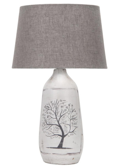 Lampa stołowa Walia 1xE27 szary 24 cm