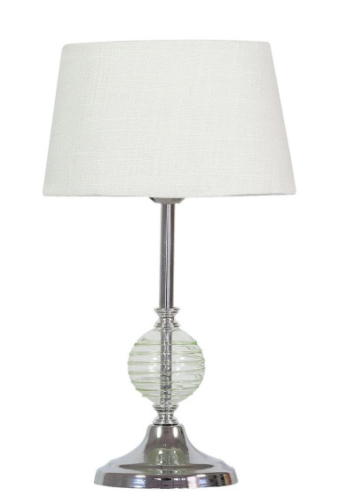 Lampa stołowa Fero 1xE27 chromowy + zielony 20 cm