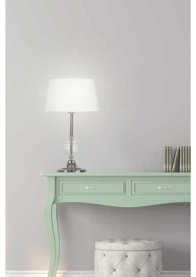 Fero table lamp 1xE27 chromee / green 20 cm - product image 1