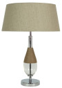 Eco table lamp 1xE27 szkło bezbarwne / abażur beige 41 cm