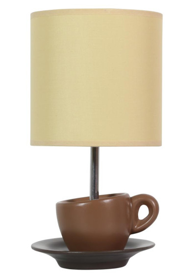 Lampa stołowa Cynka 1xE27 brązowy 16 cm