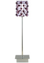 Lampa stołowa Classic 1xG9 chromowy, kryształki burgund 11 cm