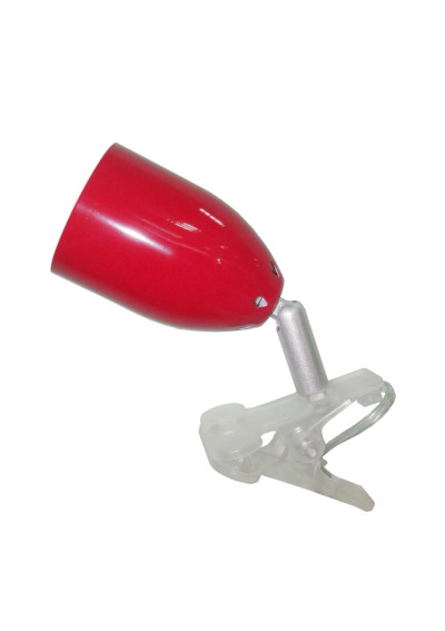 Lampa stołowa Clip 3 W LED 4400 K czerwony 15,5 cm