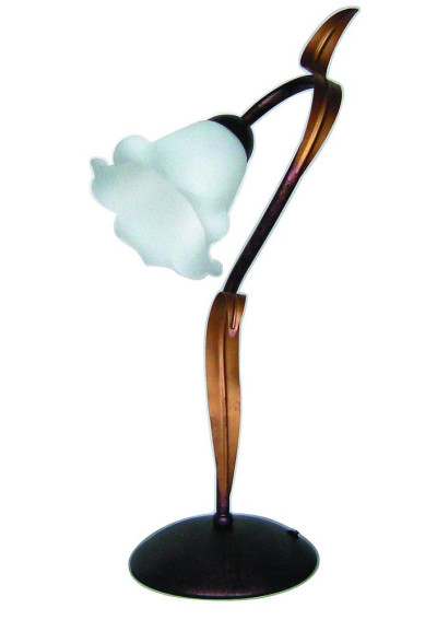 Fantazja-Lampa/1 table lamp 1xE27 patynowy / white 22 cm