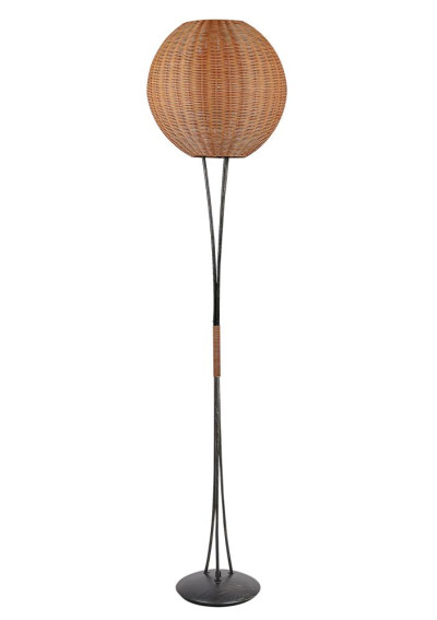 Lampa stołowa Greta 1xE27 czarny + drewniany 40 cm