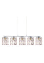 Classic pendant light G9 chromee, kryształki fioletowe 80 cm - product image 1