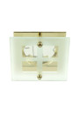 Sz-06 ceiling fitting MR16 gold, szkło bezbarwne 6,5 cm
