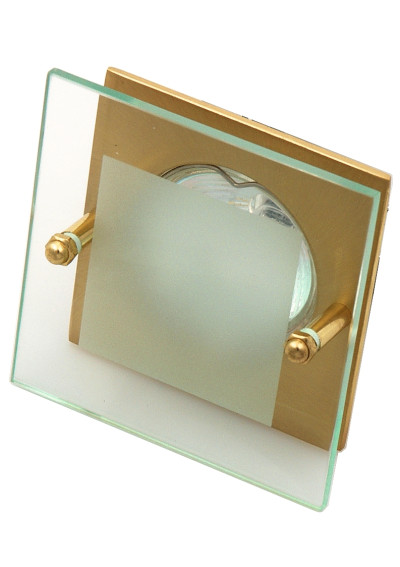 Oprawa stropowa Sz-04 MR16 złoty, szkło bezbarwne 8,5 cm