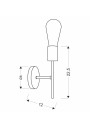 Crespilo wall light 1xE27 12 cm - product dimensions