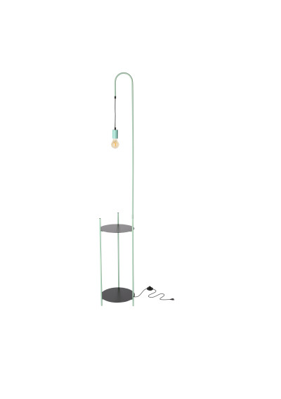 Lampa podłogowa Walk 1xE27 czarny + zielony 178 cm - zdjęcie produktu 1