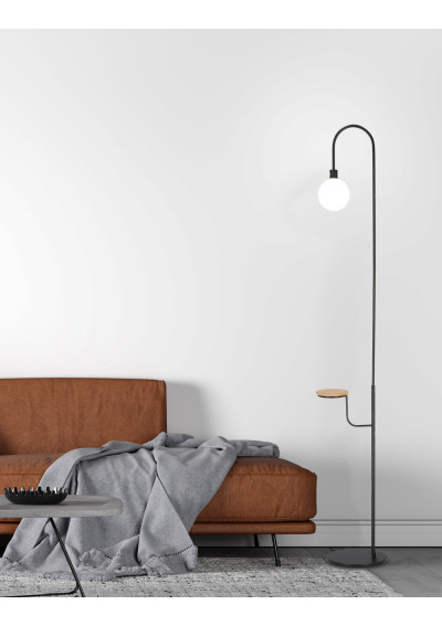 Vanity floor lamp 1xG9 black 173 cm - product image 1