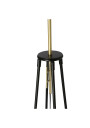 Lampa podłogowa Tegola 1xE27 czarny + złoty 154 cm - zdjęcie produktu 4