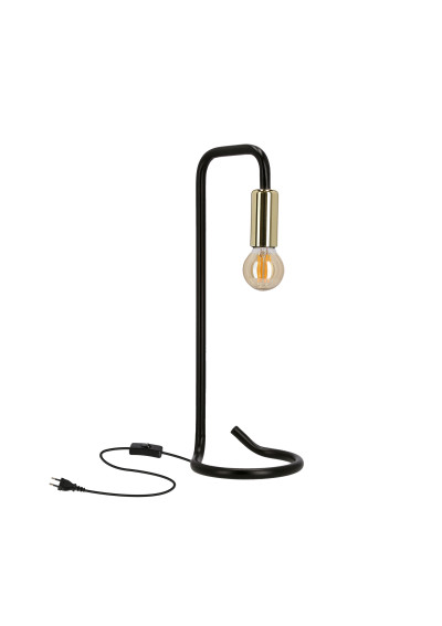 Lampa stołowa Hera 1xE14 czarno złoty 13,5 cm