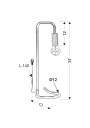 Lampa stołowa Hera 1xE14 czarno złoty 13,5 cm - wymiary produktu