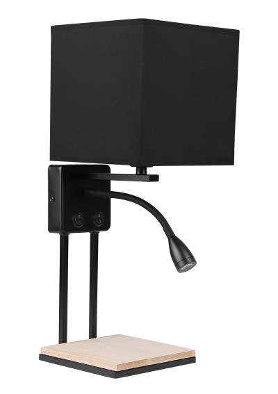 Theo wall light 3200 K black 24 cm