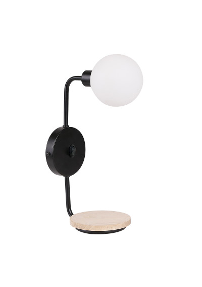 Lampa ścienna Ponio G9 czarny + biały 21 cm