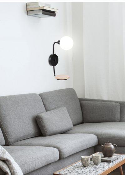 Lampa ścienna Ponio G9 czarny + biały 21 cm - zdjęcie produktu 1