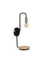 Lampa ścienna Bipi 1xE14 czarno złoty 16 cm