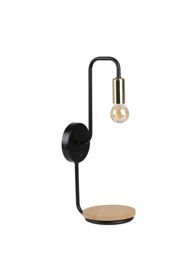 Lampa ścienna Bipi 1xE14 czarno złoty 16 cm - zdjęcie produktu 1
