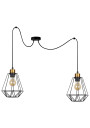 Primo pendant light 2xE27 black / gold 100 cm