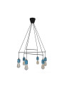 Lampa wisząca Vider 6xE27 czarny + niebieski 67 cm - zdjęcie produktu 1