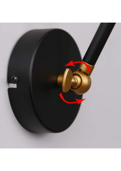 Truck wall light 1xE27 black / gold 54 cm - product image 4