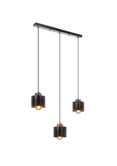 Lampa sufitowa Olena 3xE27 czarny 64 cm - zdjęcie produktu 3