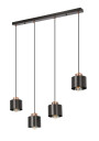 Lampa wisząca Olena 4xE27 czarny 75 cm