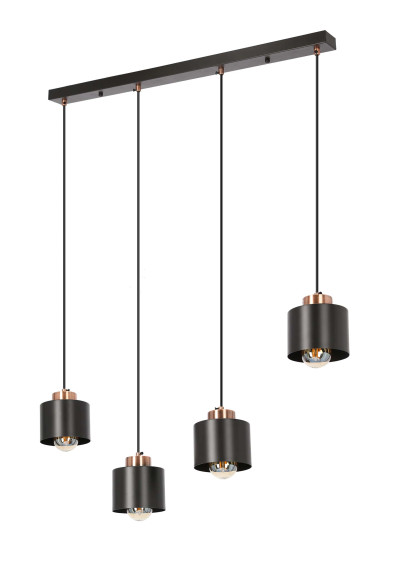 Olena pendant light 4xE27 black 75 cm